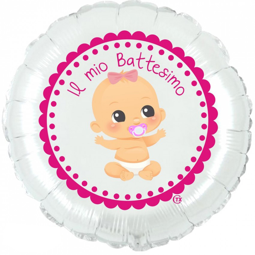 Palloncini Mylar CTX+ - Battesimo Bimba (18”)